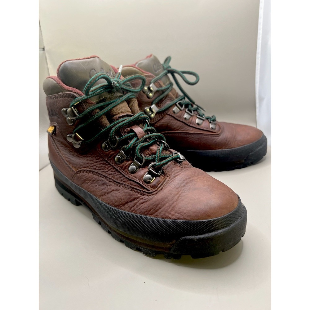 Cabela's‎ Women 8.5 Hiking Hunting Leather Gortex Boot Red Brown Ankle 80033602